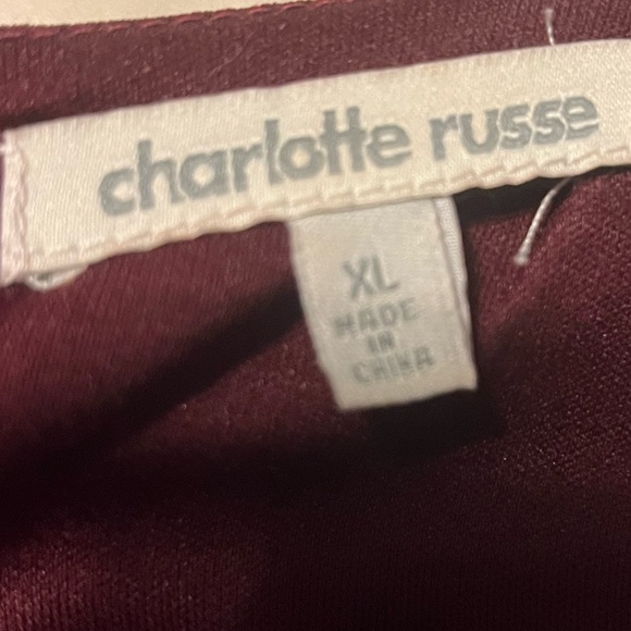 Charlotte Russe Tie Back Burgundy Sleeveless Dress - Picture 6 of 6